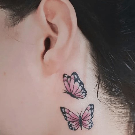 Top 14 Behind the Ear Butterfly Tattoos For Women - February 2023