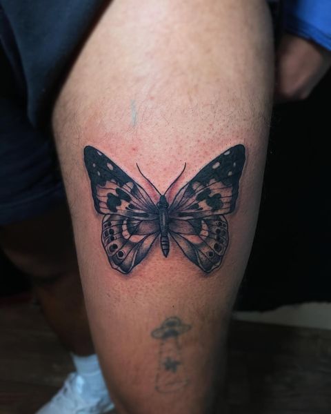 Amazing Designs for Butterfly Tattoos on the Thigh - 91tattoos