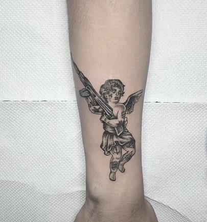 19 Beautiful Angel With Gun Tattoo Designs - May 2023