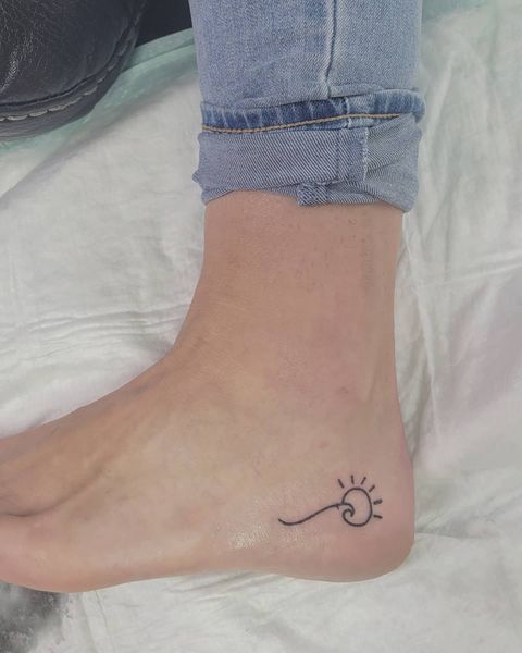 The Art Ink Tattoo Studio  Waves and moon Ankle Tattoo design Artist   ketantattooist Book your appointment  Call  9429302040 At  theartinktattoostudio waves moon moontattoo ankletattoo girly  girlstattoo tattooforgirls inkedmagazine 
