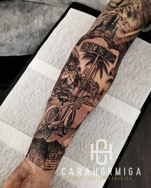 30 Street Sign Tattoo Ideas For Men  Navigational Designs  Street tattoo  Hand tattoos Arm tattoos lettering
