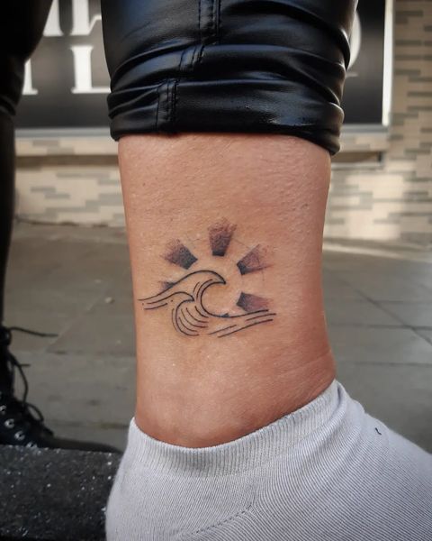Sun  Surf       surf tattoos surfing ink inked tattooed  sunshine sunrise ocean tattooartist surfer waves tattooart   Instagram