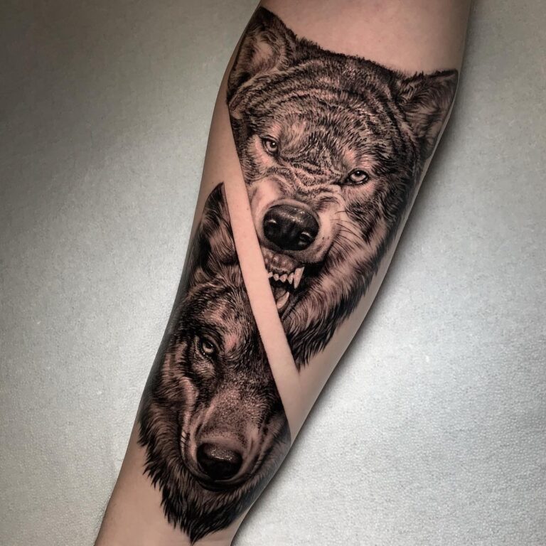 70+ Best Wolf Forearm Tattoo Design - February 2025