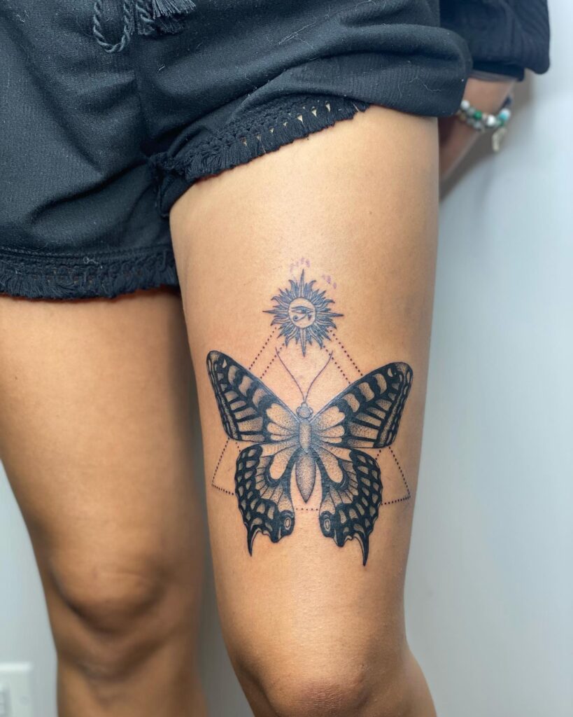 Looking to Get a Butterfly Tattoo Above the Knee Check Out These 12 Trendy  and Stylish Designs