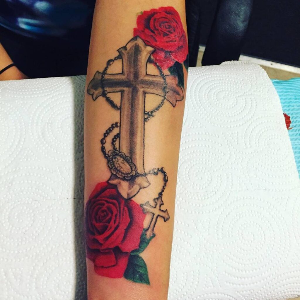 Rose with cross tattoo  Citizen Ink  Flickr