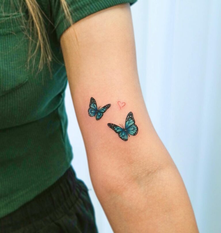 70+ Blue Butterfly Tattoo Ideas for Women - December 2023