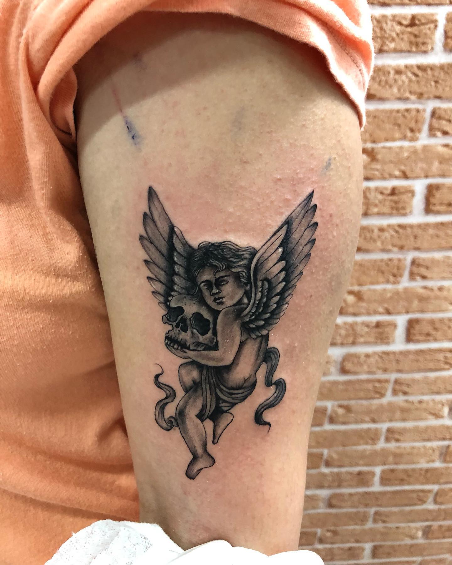 skeleton angel tattoo