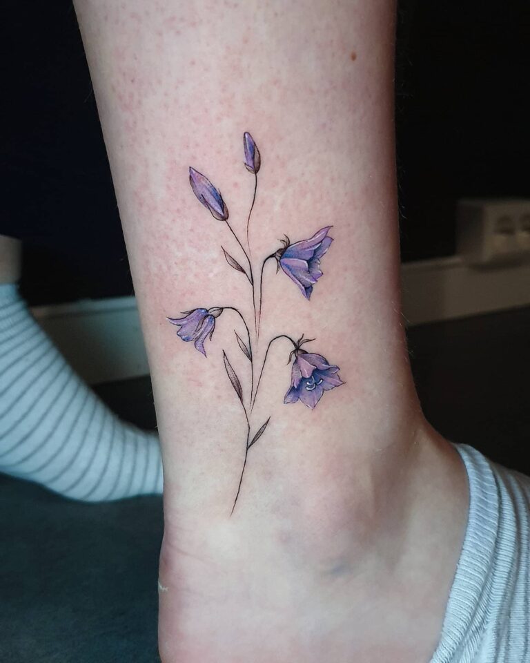 60+ Best Bluebell Flower Tattoo For Women - March 2025