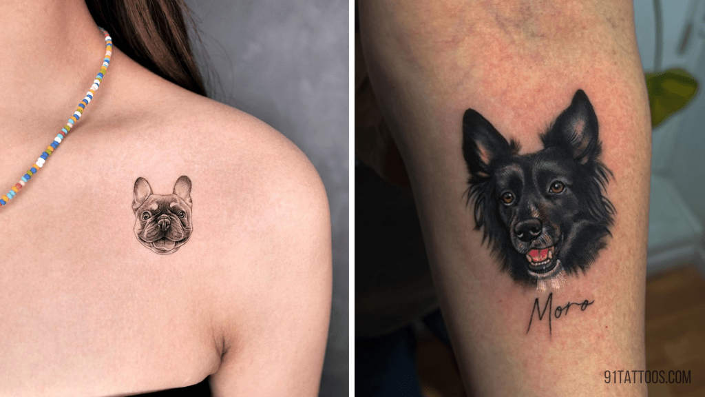 Puppy Snuggle tattoo by @lunicorntattoos on Insta 🥺one of my favorite  tattoos so far : r/tattoo