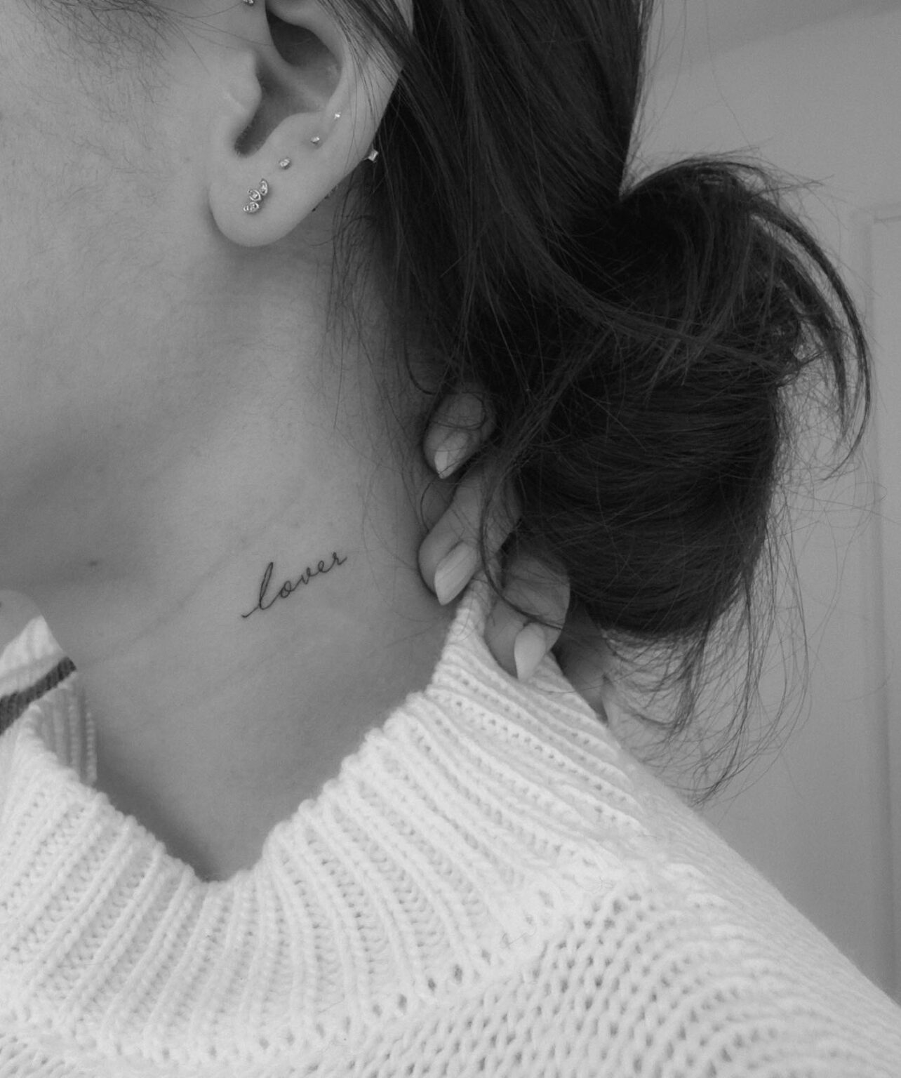 70+ Coolest Word Neck Tattoos For Female (2024 Updated)